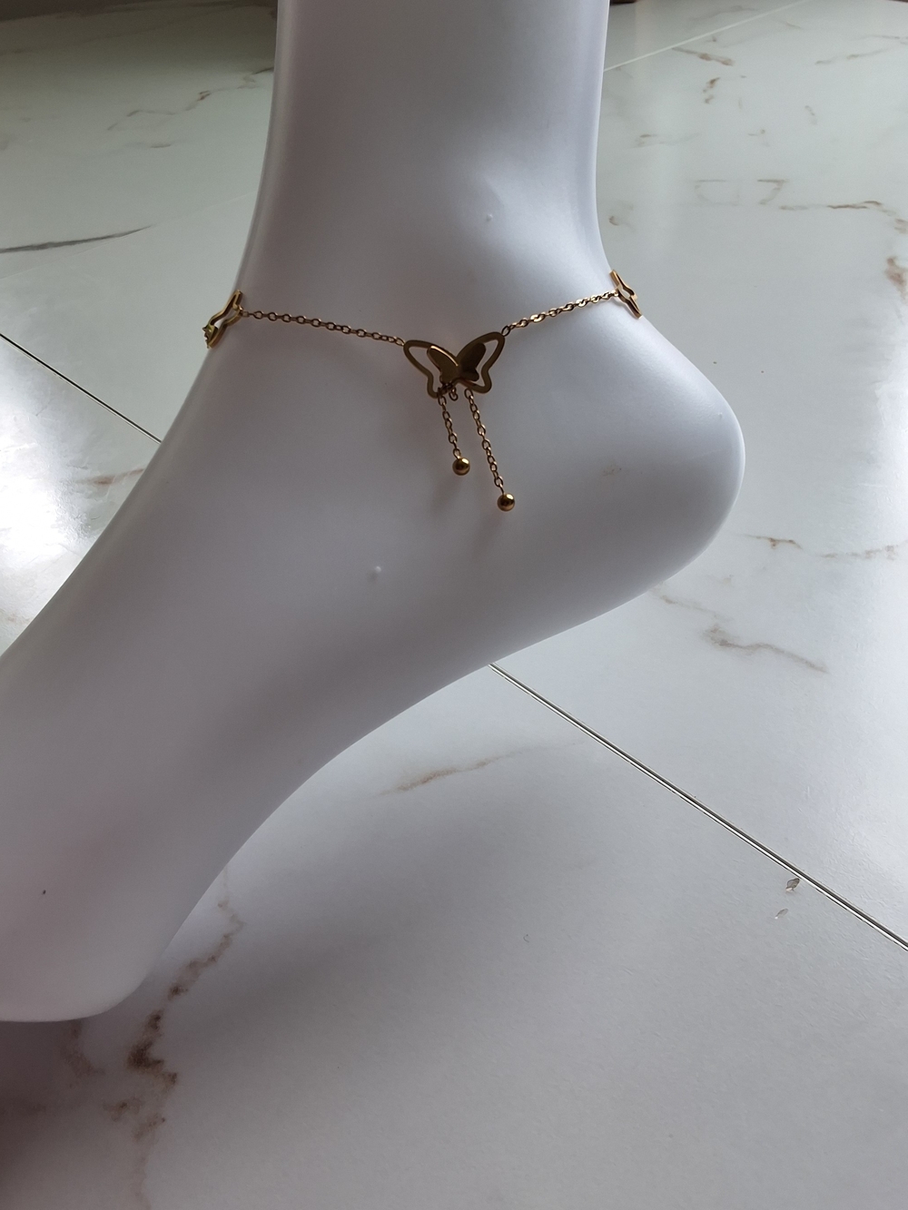 Gold Butterfly Chain Anklet - Women Accessories